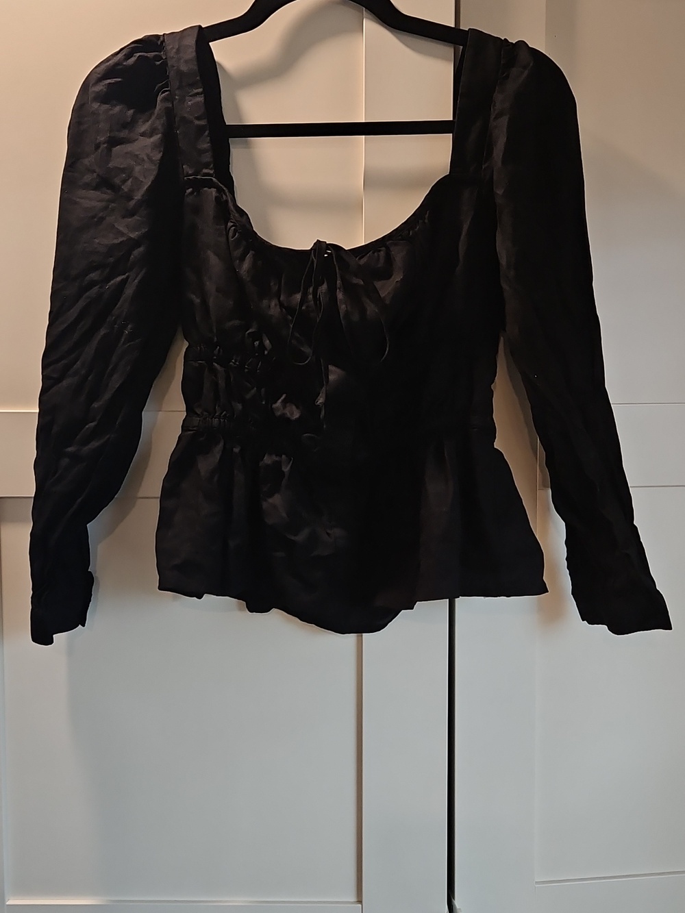 J Crew Cinched Waist Top in Herringbone Cotton - Size 6 - Picture 6 of 7